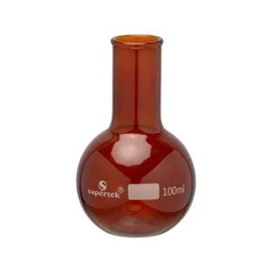 Amber Color Flasks, Boiling, Flat Bottom